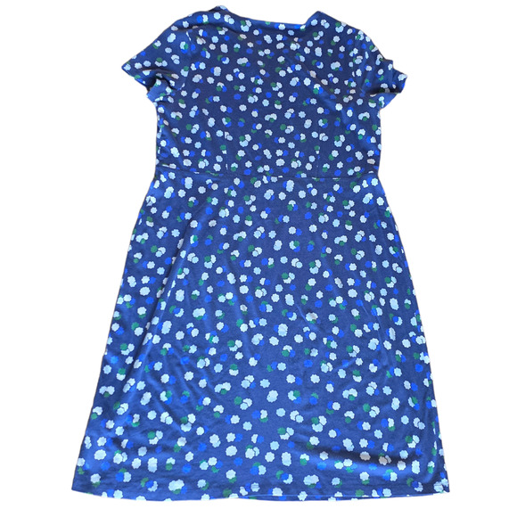 Boden Women's Emory Jersey Dress Blue Green Floral, Size 14R - Picture 7 of 7